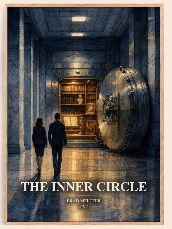 The Inner Circle watercolour book poster by Brad Meltzer – framed literary art print