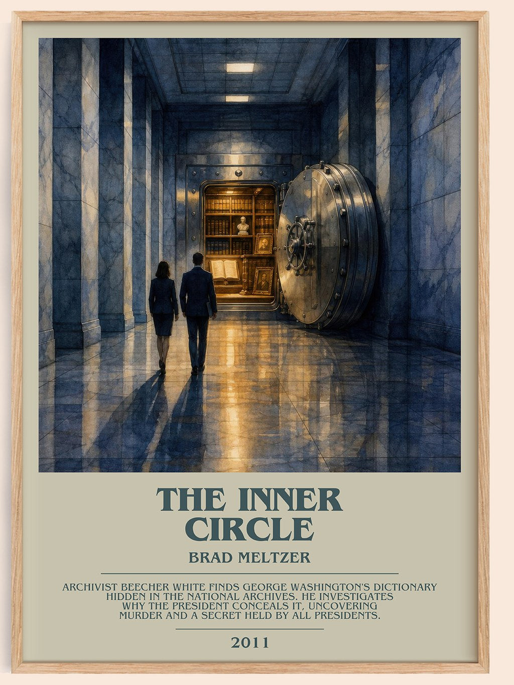 The Inner Circle bookish book poster by Brad Meltzer – framed literary art print