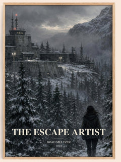The Escape Artist watercolour book poster by Brad Meltzer – framed literary art print