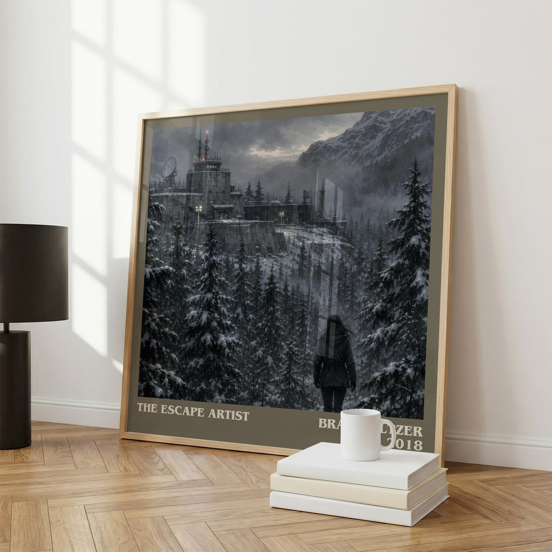 The Escape Artist literary print framed by window – literary home decor