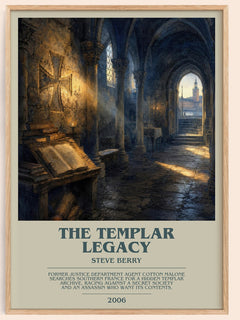 The Templar Legacy bookish book poster by Steve Berry – framed literary art print