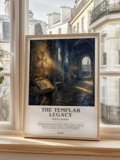 The Templar Legacy bookish poster colour and style options – Steve Berry book art