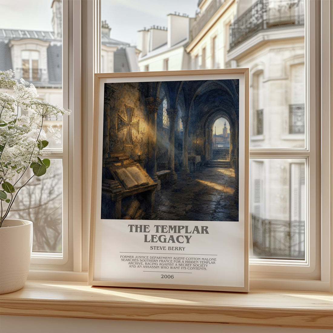 The Templar Legacy bookish poster colour and style options – Steve Berry book art