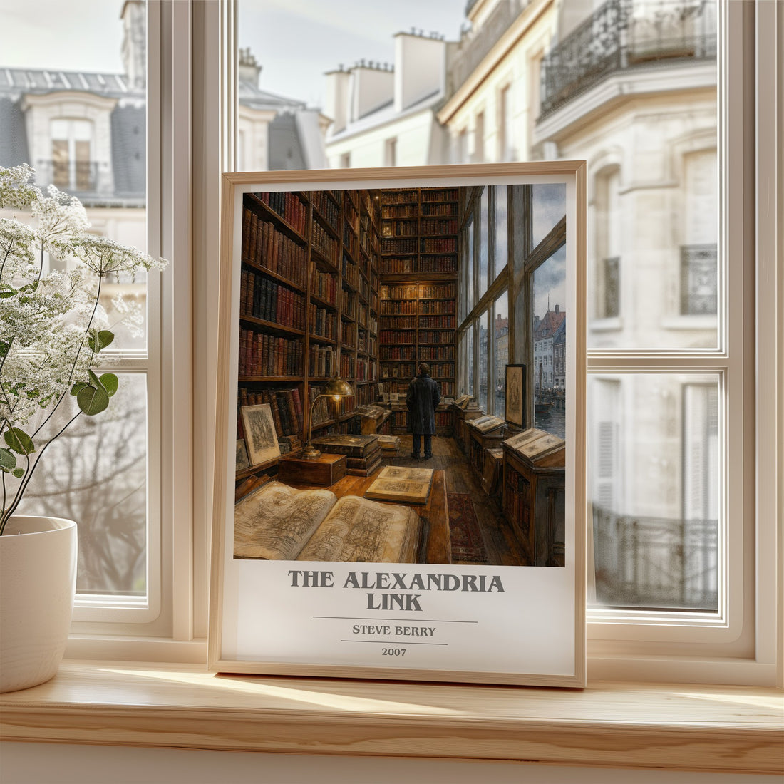 The Alexandria Link book cover poster colour and style options – Steve Berry book art