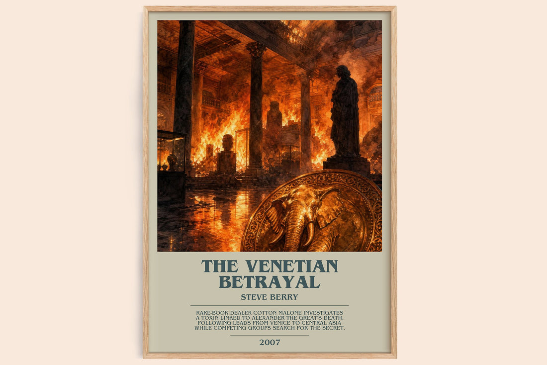 The Venetian Betrayal Bookish Wall Art by Steve Berry – framed poster