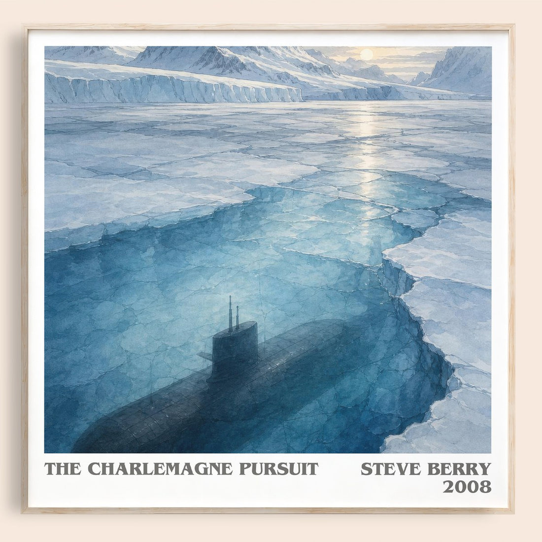 The Charlemagne Pursuit literary book poster by Steve Berry – framed literary art print