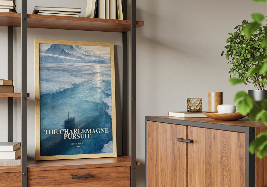 The Charlemagne Pursuit book watercolour illustration paper finish options – matte satin gloss