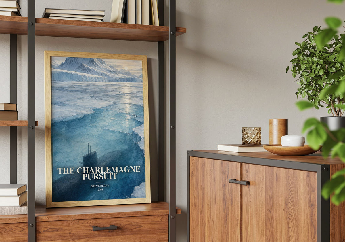 The Charlemagne Pursuit book watercolour illustration paper finish options – matte satin gloss