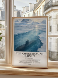 The Charlemagne Pursuit bookish poster colour and style options – Steve Berry book art