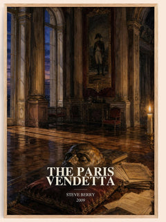 The Paris Vendetta watercolour book poster by Steve Berry – framed literary art print