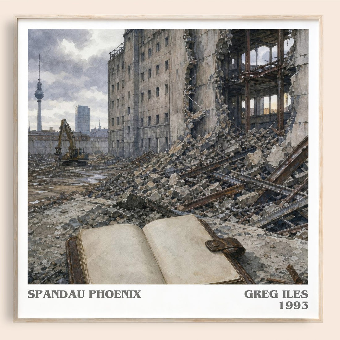 Spandau Phoenix literary book poster by Greg Iles – framed literary art print
