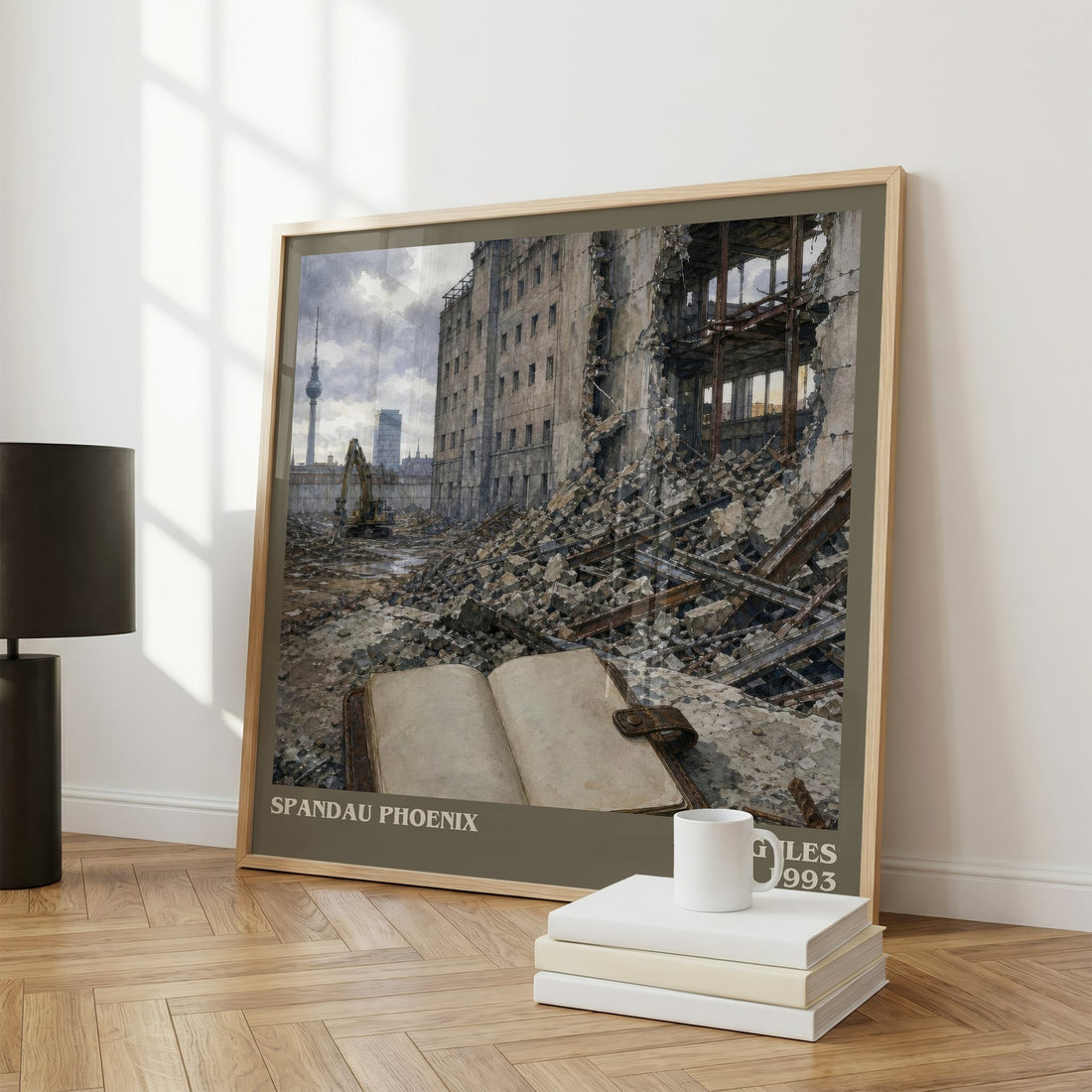 Spandau Phoenix literary print framed by window – literary home decor