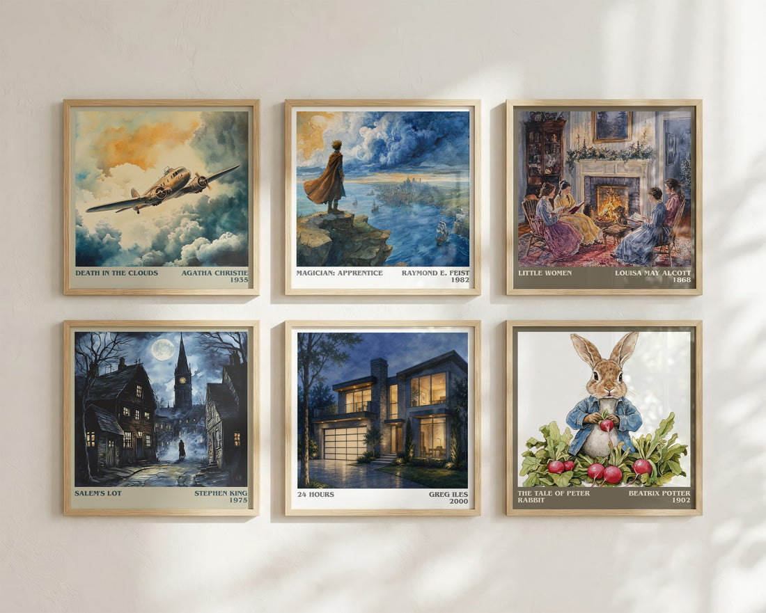 24 Hours literary art print colour and style options – Greg Iles book art