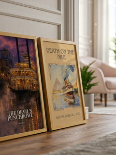 The Devil's Punchbowl watercolour print framed by window – literary home decor