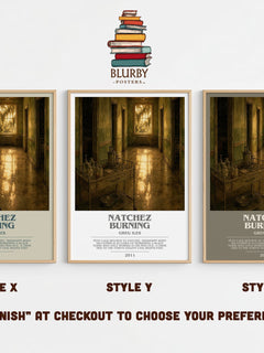 Natchez Burning bookish print in frame leaning in hallway – legal thriller wall art
