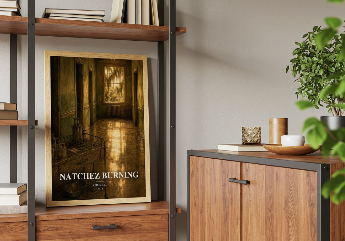 Natchez Burning book watercolour illustration paper finish options – matte satin gloss
