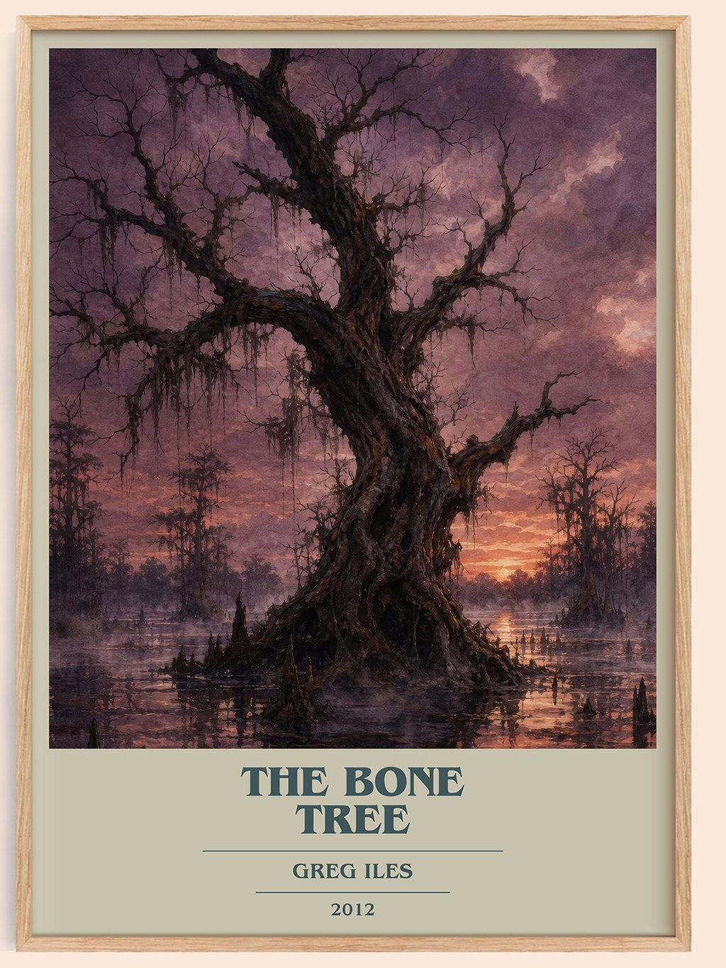 The Bone Tree book cover book poster by Greg Iles – framed literary art print
