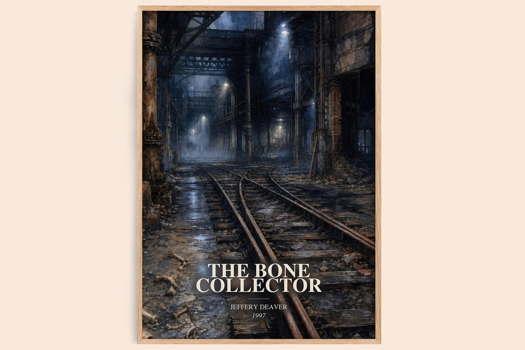 The Bone Collector Book Watercolour Illustration by Jeffery Deaver