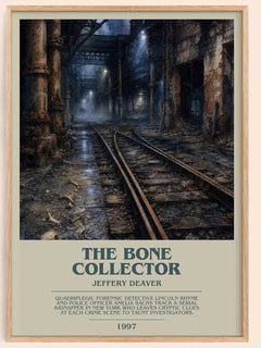 The Bone Collector bookish book poster by Jeffery Deaver – framed literary art print