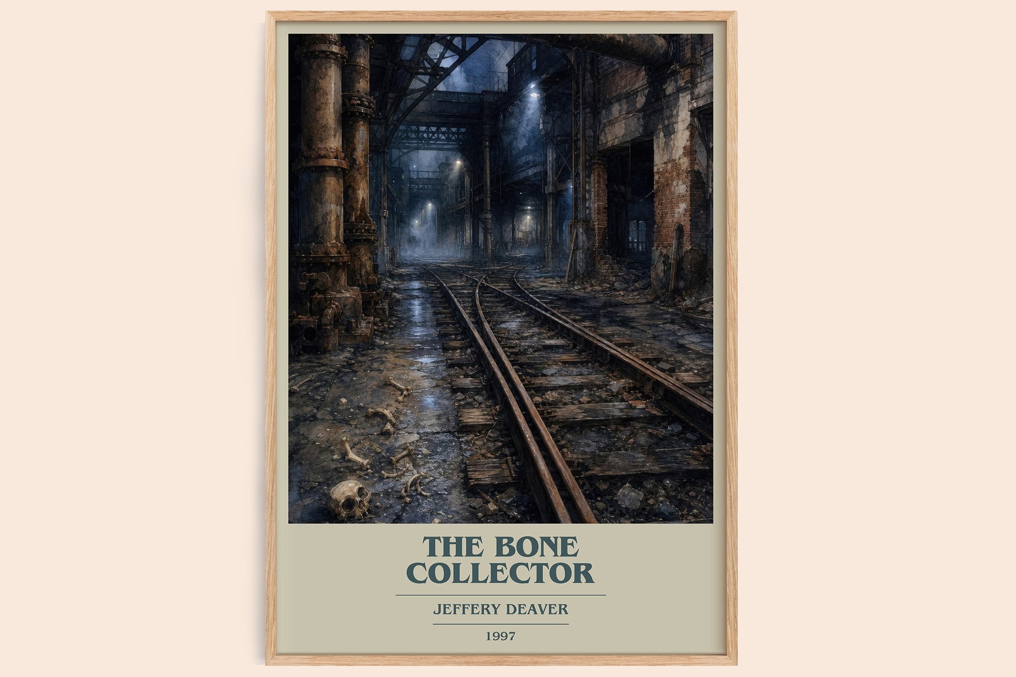 The Bone Collector Book Cover Poster by Jeffery Deaver