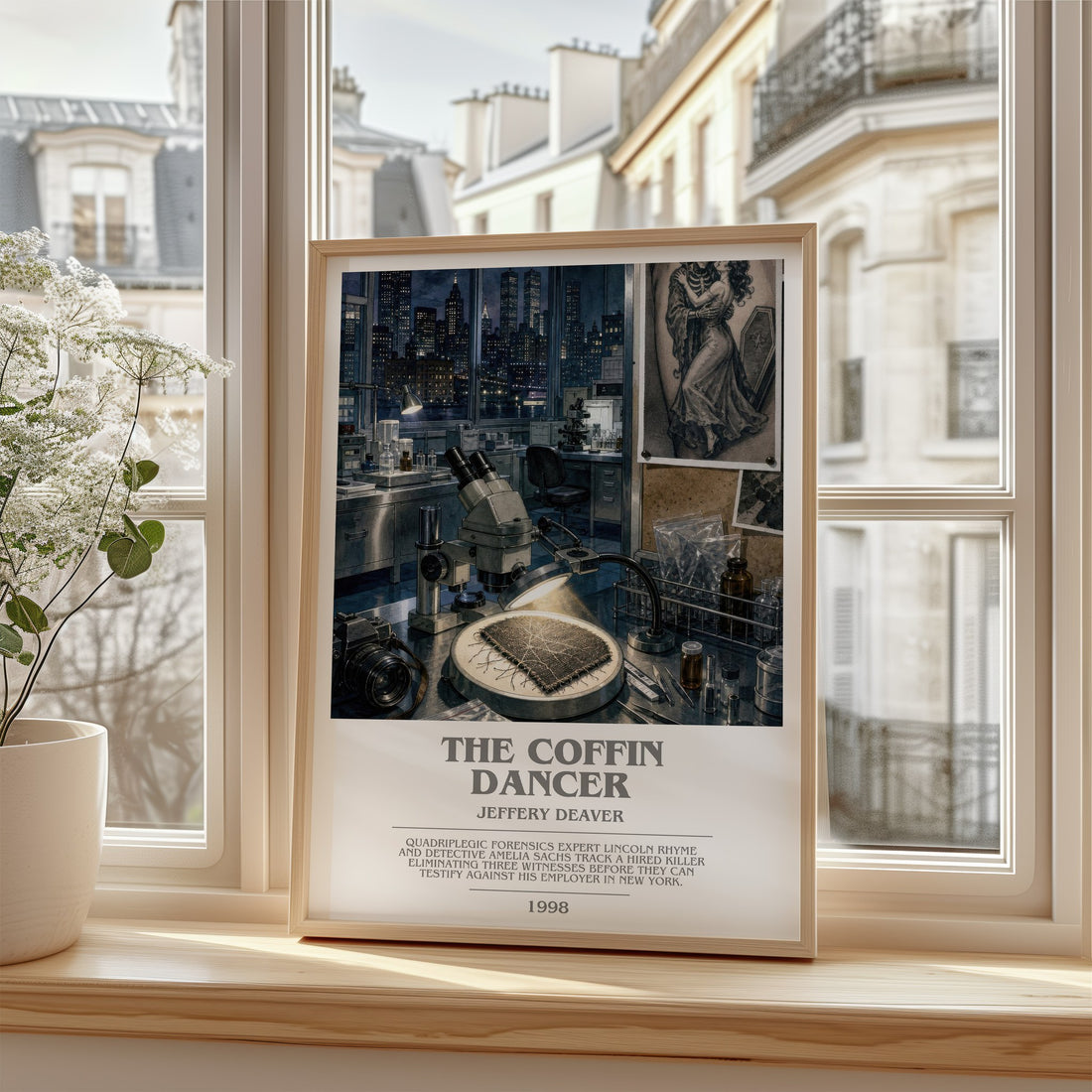 The Coffin Dancer bookish poster colour and style options – Jeffery Deaver book art