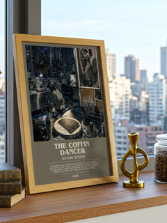 The Coffin Dancer bookish print framed by window – literary home decor