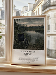 The Empty Chair bookish poster colour and style options – Jeffery Deaver book art
