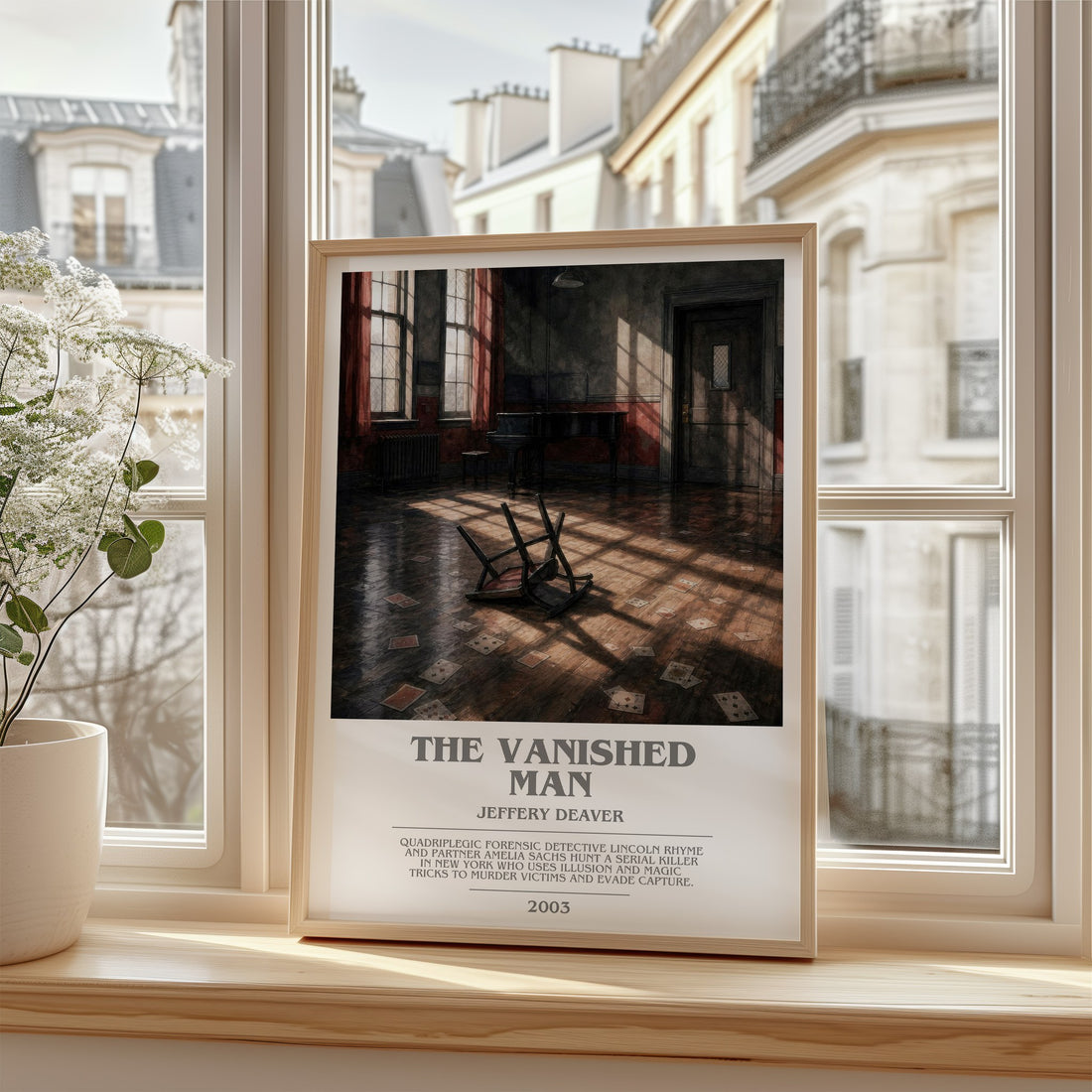 The Vanished Man bookish poster colour and style options – Jeffery Deaver book art