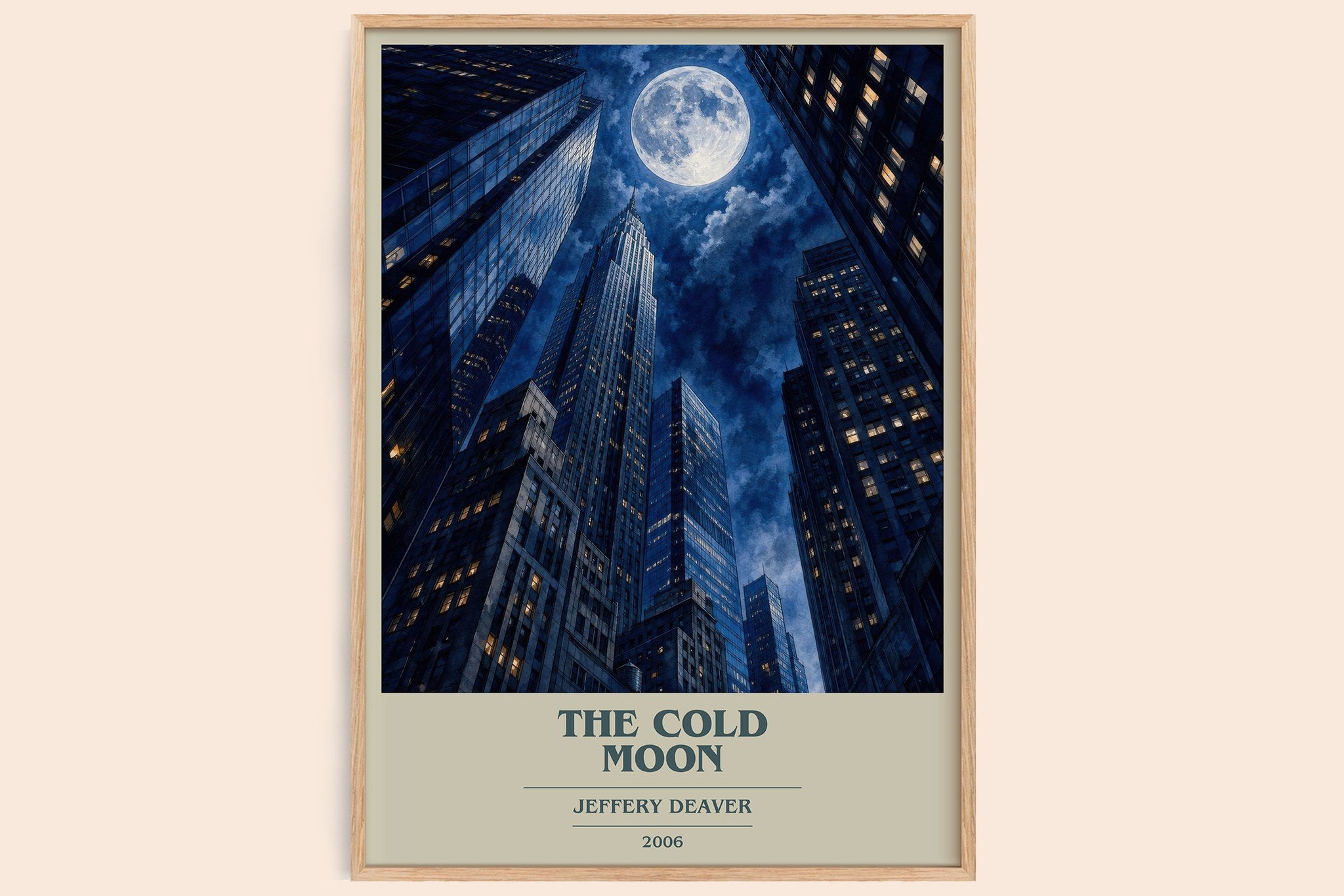 The Cold Moon Book Cover Poster by Jeffery Deaver