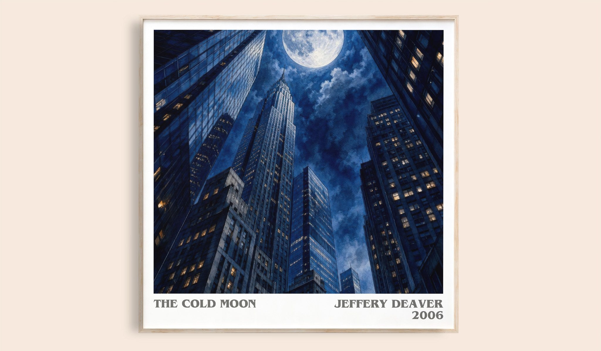 The Cold Moon Literary Art Print by Jeffery Deaver