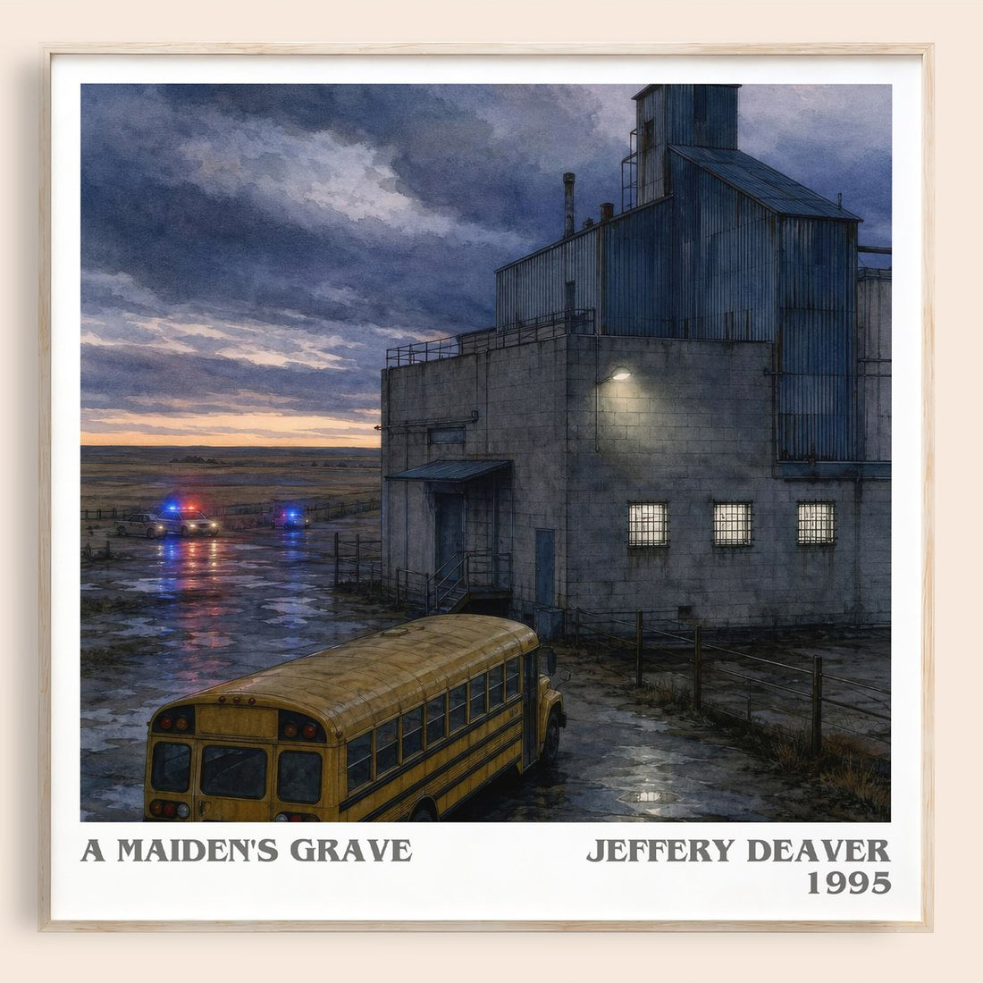 A Maiden's Grave literary book poster by Jeffery Deaver – framed literary art print