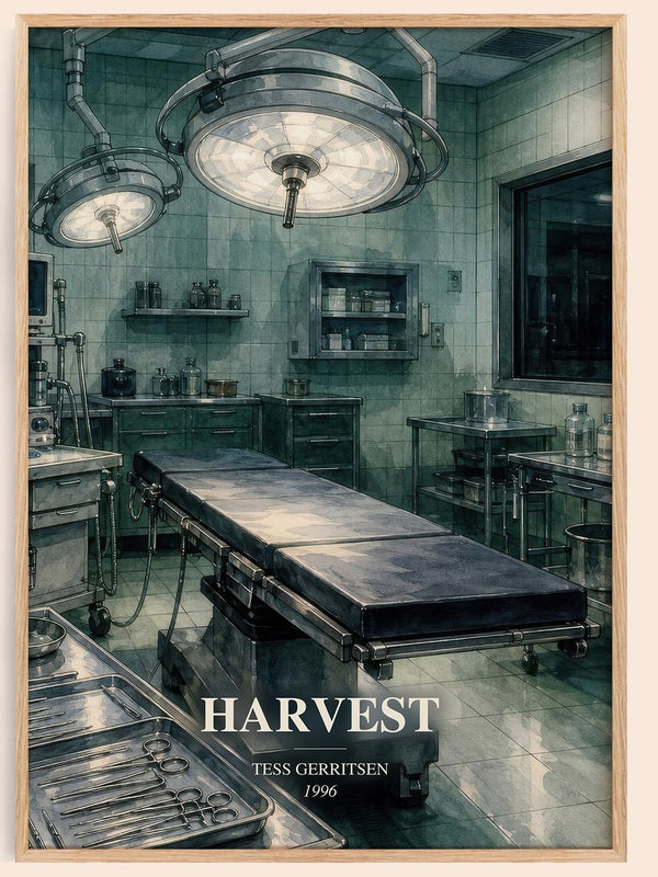Harvest watercolour book poster by Tess Gerritsen – framed literary art print