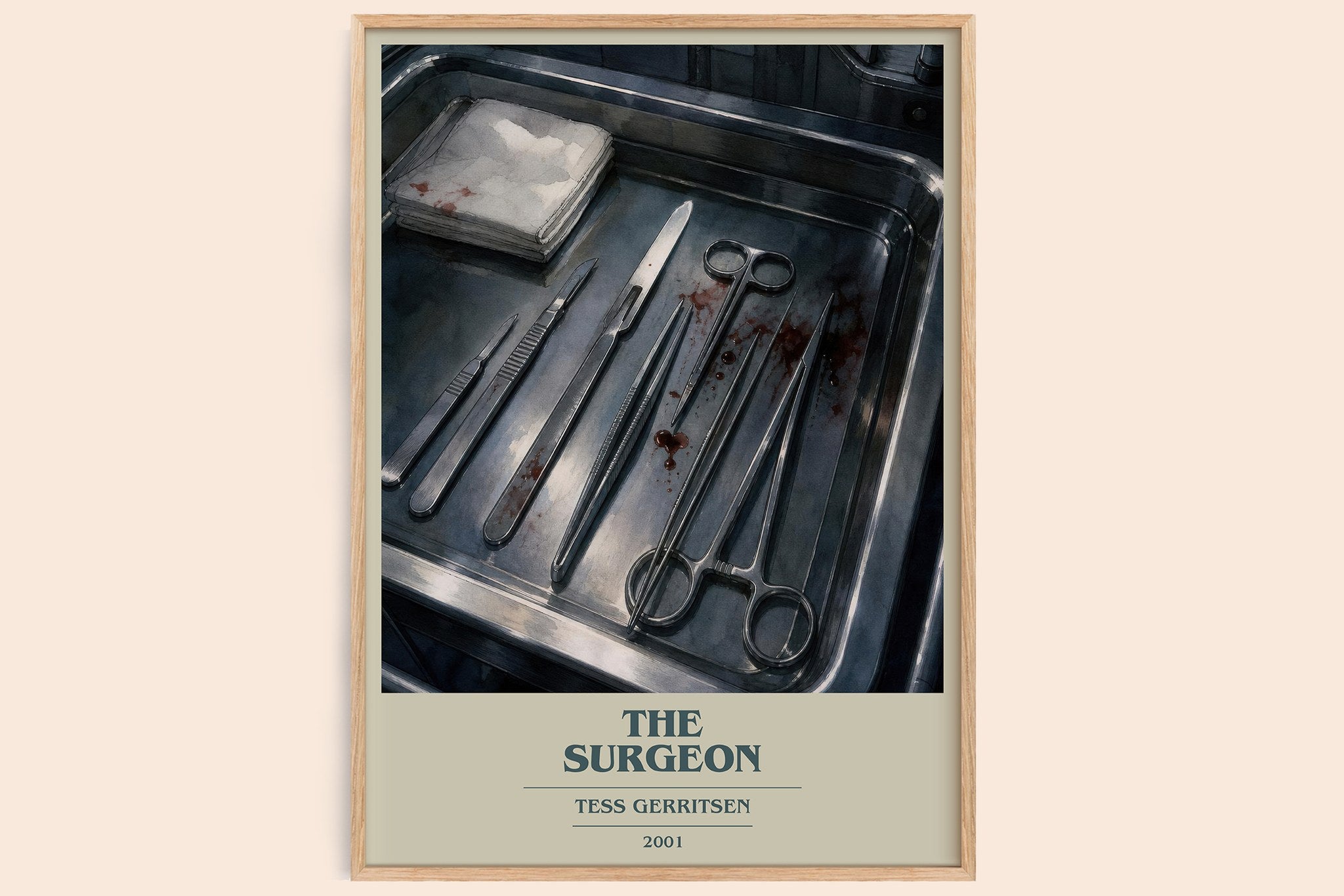 The Surgeon Book Cover Poster by Tess Gerritsen