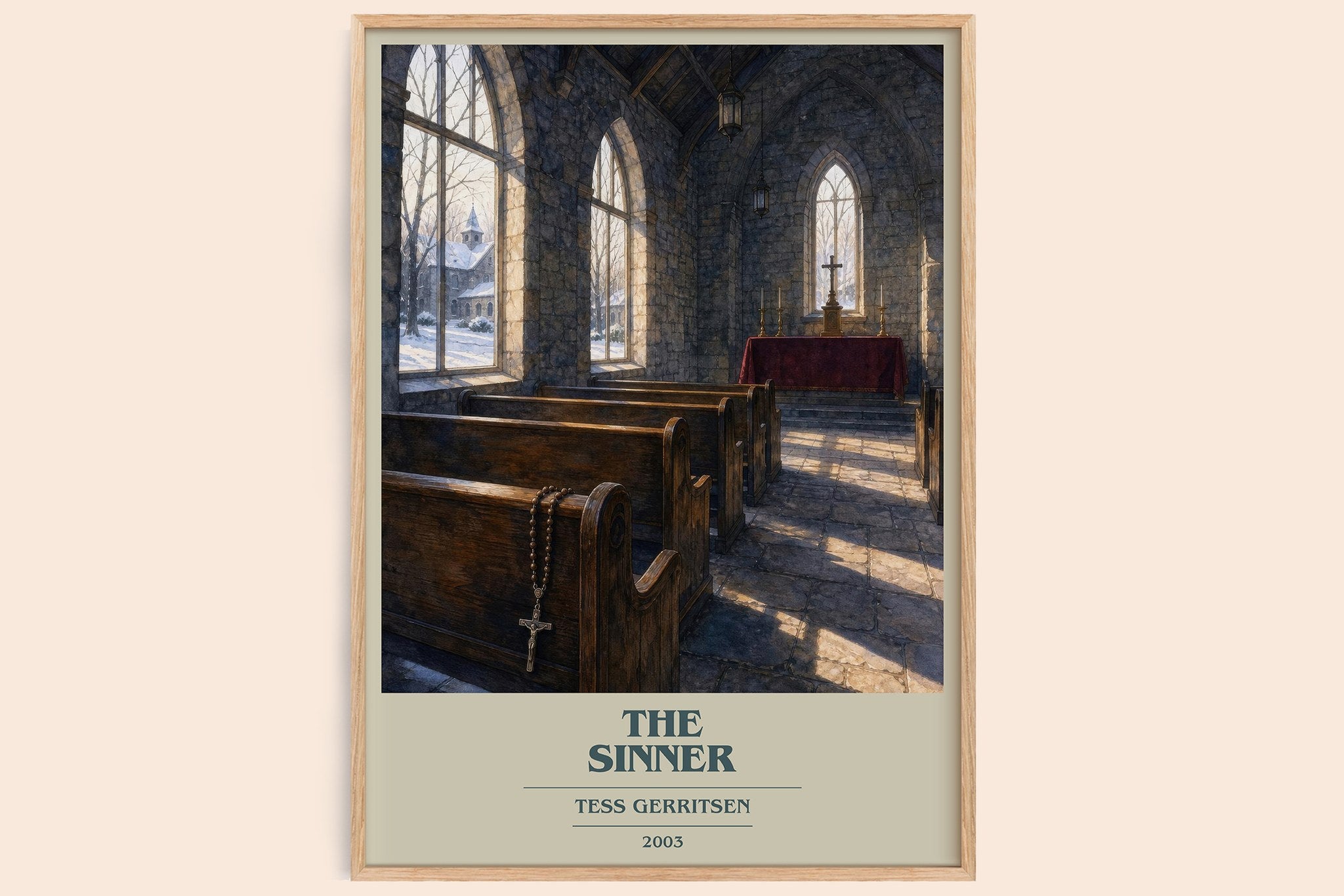 The Sinner Book Cover Poster by Tess Gerritsen
