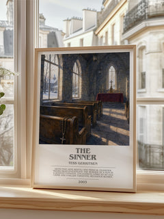 The Sinner bookish poster colour and style options – Tess Gerritsen book art