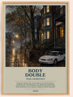 Body Double bookish book poster by Tess Gerritsen – framed literary art print