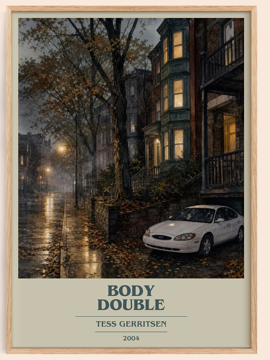 Body Double book cover book poster by Tess Gerritsen – framed literary art print