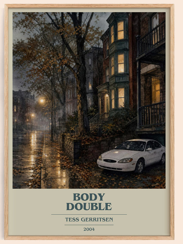 Body Double book cover book poster by Tess Gerritsen – framed literary art print