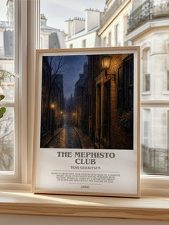 The Mephisto Club bookish poster colour and style options – Tess Gerritsen book art