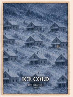 Ice Cold watercolour book poster by Tess Gerritsen – framed literary art print
