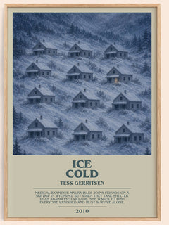 Ice Cold bookish book poster by Tess Gerritsen – framed literary art print