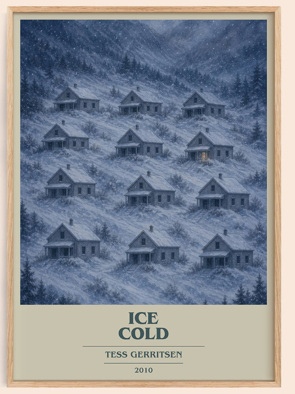 Ice Cold book cover book poster by Tess Gerritsen – framed literary art print