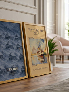 Ice Cold watercolour print framed by window – literary home decor