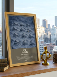 Ice Cold bookish print framed by window – literary home decor
