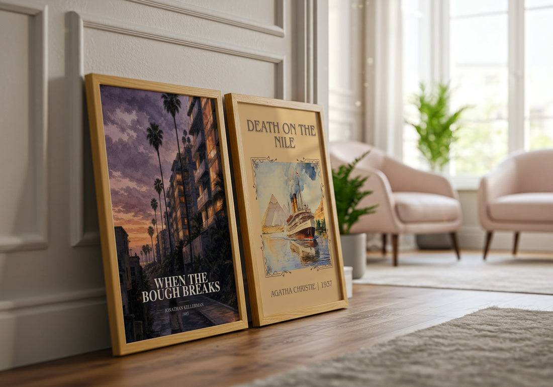 When the Bough Breaks watercolour print framed by window – literary home decor