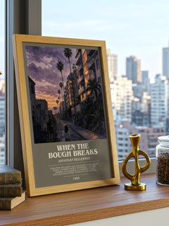 When the Bough Breaks bookish print framed by window – literary home decor
