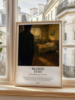 Blood Test bookish poster colour and style options – Jonathan Kellerman book art