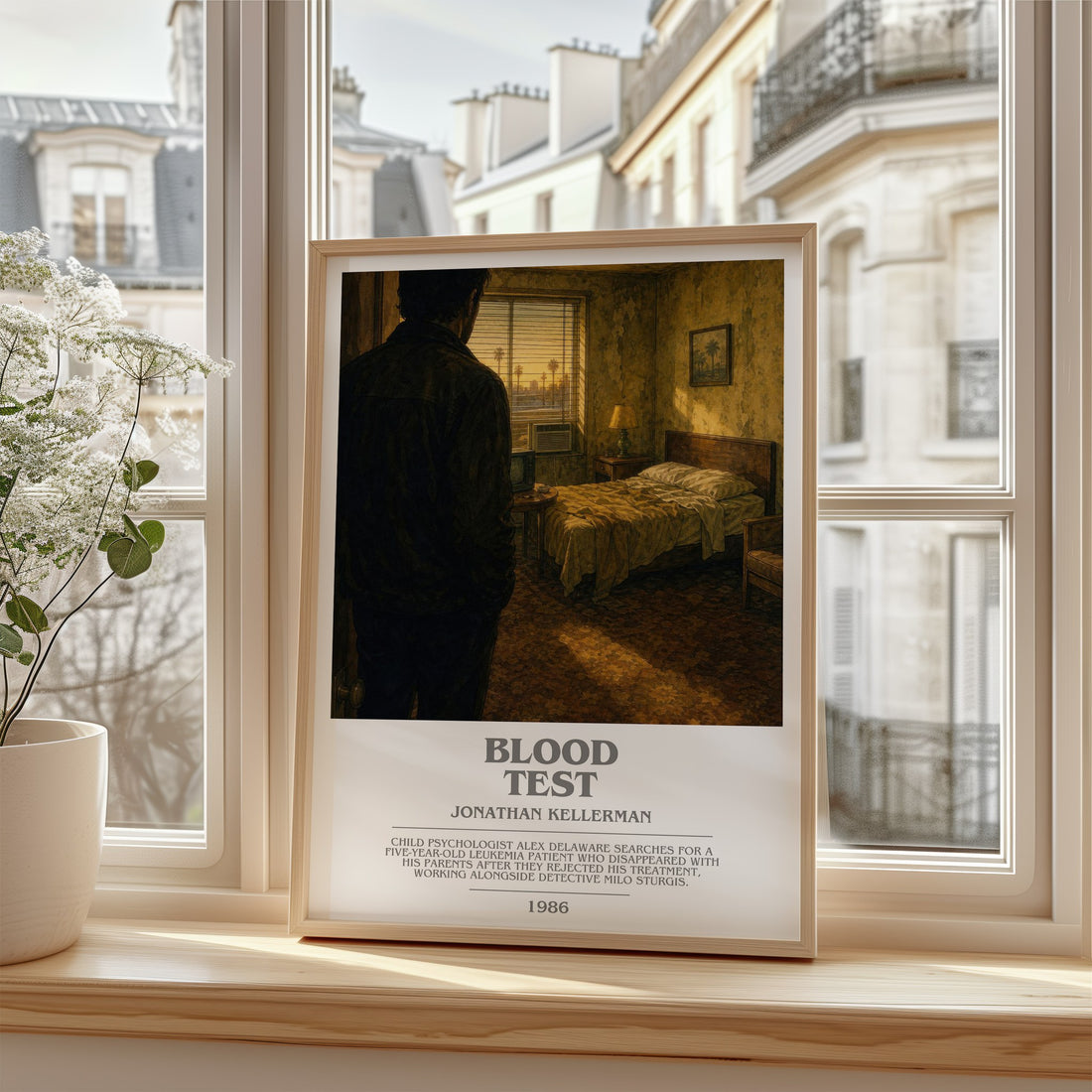 Blood Test bookish poster colour and style options – Jonathan Kellerman book art