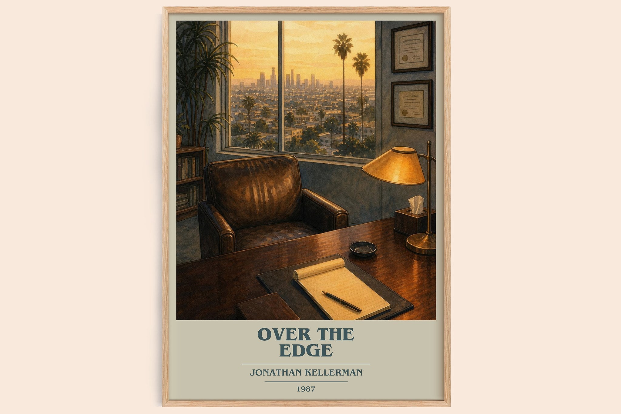 Over the Edge Book Cover Poster by Jonathan Kellerman