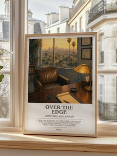 Over the Edge bookish poster colour and style options – Jonathan Kellerman book art